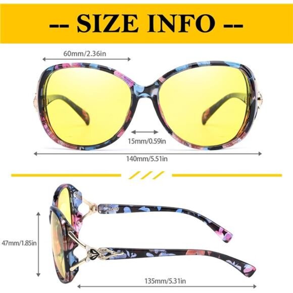 Sunglasses for Women Trendy Polarized Sunglasses Oversized Big Sun - Picture 6 of 6